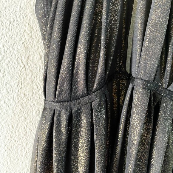 Gracia Fashion Black Gold Shimmery Halter Tie Dancing Dress for Night Out - Picture 7 of 8